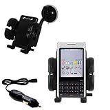 Sony Ericsson P1c Flexible Auto Windshield Holder with Car Charger - Uses Gomadic TipExchange