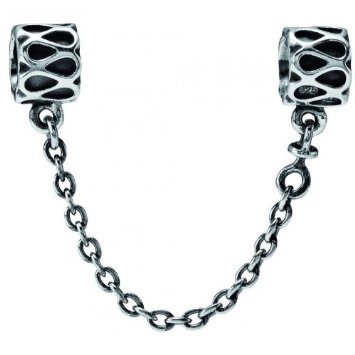 Hoobeads 925 Sterling Silver Raindrop Safety Chain Charm Fit Pandora Bracelets