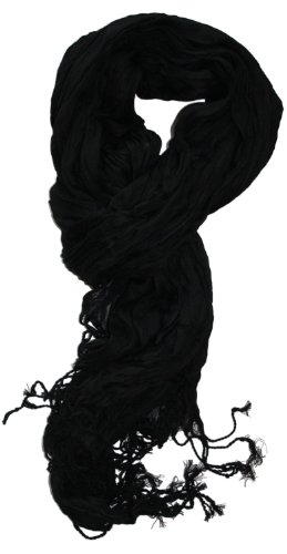 LibbySue-Lightweight Summer Crinkle Solid Scarf