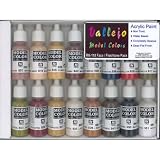 Vallejo Model Color SET Paint for Hobby, Craft, Models Kits and Others - Face/Skin Colours (x16 colours) (manufacturer code 70125)