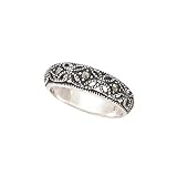 Sterling Silver with Marcasite Fashion Ring