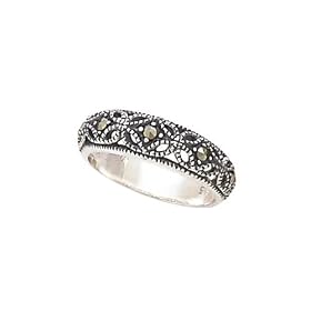 Sterling Silver Marcasite Fashion Ring by Puresplash