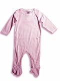 Little Mish Baby - Newborn Baby Girls Footed Coverall, White, Pink