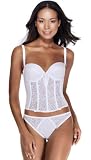 Dominique Satin and Lace Longline Bra Style 8740