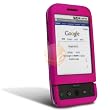 Clip-on Rubber Coated Case w/ Belt Clip for HTC G1 Google, Hot Pink