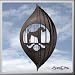 terrier29  - KERRY BLUE TERRIER Circle Swirly Metal Wind Spinner