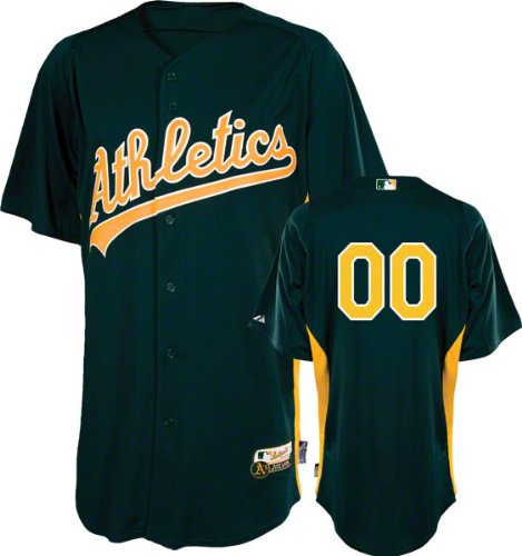 MLB Men's Oakland A's Authentic Coolbase Jersey Personalized (Green/Gold, 48/X-Large)
