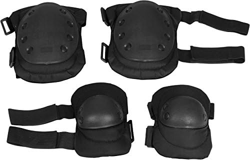 Tactical Knee and Elbow Pads - By Modern Warrior (Dark Black)