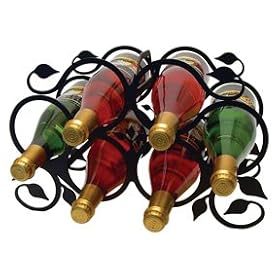 Black Iron Table Top 6 Bottle Wine Rack by VWI