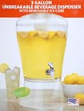 Creative Ware Unbreakable Beverage Dispenser with Removable Ice Core (3 Gallons)