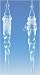 Pack of 12 Icy Crystal Snowman & Santa Icicle Christmas Ornaments 7.5