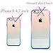 iPhone 6 Case,LUOLNH(R) iPhone 6/6s Cover Colorful Clear Shell Slim Case Translucent Impact Resistant Flexible TPU Soft Bumper Case Protective Shell for iPhone 6/6s 4.7 inch (Purple /Blue)