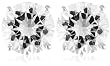 Platinum Plated Sterling Silver 8mm Round Cubic Zirconia Four-prong Stud Earrings