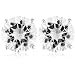 Platinum Plated Sterling Silver 8mm Round Cubic Zirconia Four-Prong Stud Earrings