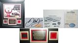 Dale Earnhardt Jr Signed 8x10 Framed Piece w/Sheet Metal & Tire