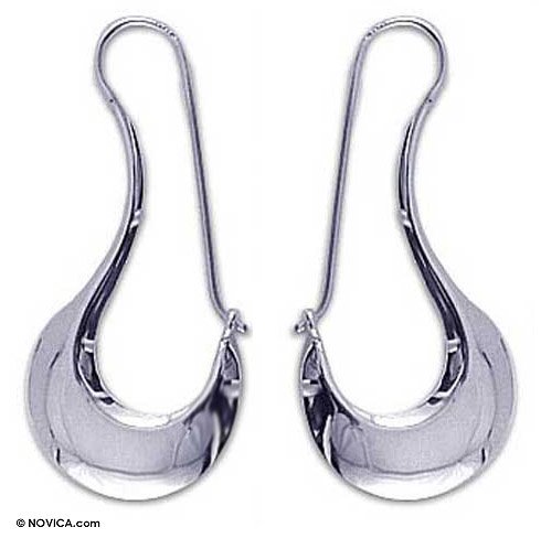 Earrings Reflective Crescent 1 2 L