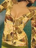 $1590 New JOHN GALLIANO Yellow Plaid Floral Cardigan Sweater / Shirt L / Large