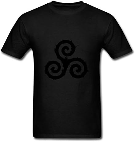 Triskelion Black Black Short Sleeve Men Tee Shirt Customized Large
