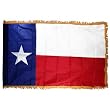 Texas 3x5ft Nylon Flag with Indoor Pole Hem and Fringe