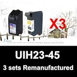6 3 Sets Remanufactured Ink Cartridge For Hp Officejet Pro 1170c Printer replacement For Black Hp23 Hp 23 C1823de Colour Hp45 Hp 45 51645ge Multipack By Unielectronics