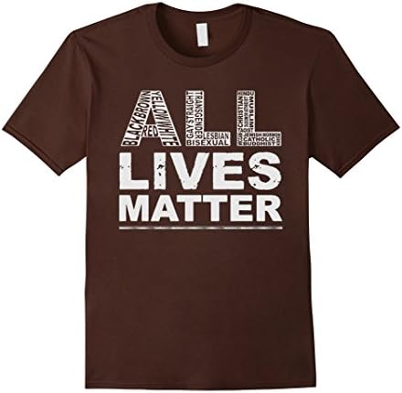 Men's Triangle Dreamz Men's "All Lives Matter" Graphic Shirt Medium Brown