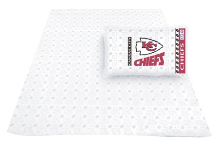 Kansas City Chiefs NFL Locker Room Full Jersey Bed Sheet and Pillowcase Set