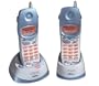 VTech ev2625 2.4 GHz DSS Cordless Phone with Dual Handsets and Caller ID (Metallic Blue/White)