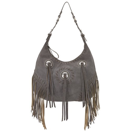 Faux Leather Hobo Handbag - Lou-ella