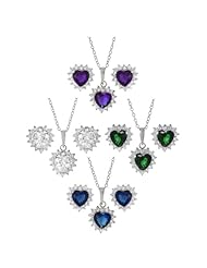 Alexandria Collection Sterling Silver Cubic Zirconia Jewelry Set