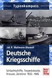 Deutsche Kriegsschiffe: Schlachtschiffe, Torpedoboote, Kreuzer, Zerst&ouml;rer 1933-1945 (Typenkompass) - Jak P. Mallmann Showell
