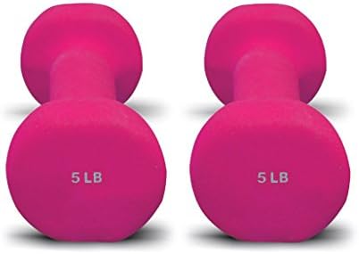 Bespolitan Sports Deluxe Neoprene Dumbbells 5lb Pink