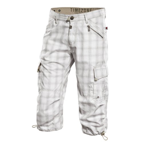 Timezone Herren Hose/ Short & Bermuda, kariert 25047-B Miles, Gr. 32, Wei&szlig; (1077 white 3D- Preisvergleich