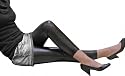 Damen Lackleggings im Glanzlederlook