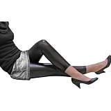 Damen Lackleggings im Glanzlederlook, Gr��e:M/L; Farbe:blackvon "Capelli New York"