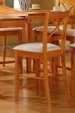Review AtHomeMart  / Set of 2 Maple Finish Wood Counter Height Dining Barstools