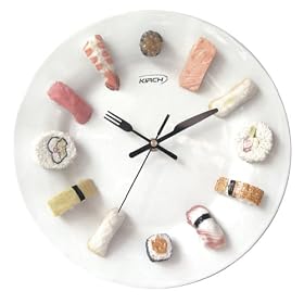 Sushi On Plate Wall Clock