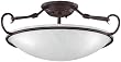 Honsel Leuchten 22153 Deckenleuchte rostfarbig antik Glas alabasterfarbig wei�