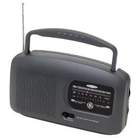 GE 72664 Portable AM/FM Radio, Black