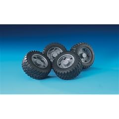 Bruder 2400 - Zwillingsreifen, silber, 4 Reifen