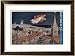 Peter Pan and Wendy Fly Over the Rooftops in a Poster to Advertise the Stage Show Framed Art Poster Print, 32x24