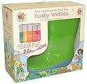Paint Your Own Funky Wellies Green Medium