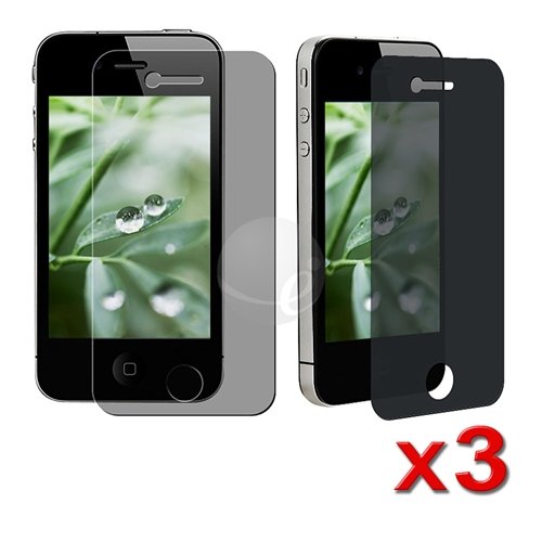 3x Anti-Spy Privacy Screen Protector Compatible with iPhone? 4 4G iPhone? 4S - AT&T, Sprint, Version 16GB 32GB 64GB 3x Anti-Spy Privacy Screen Protector Compatible with iPhone? 4 4G iPhone? 4S - AT&T, Sprint, Version 16GB 32GB 64GB