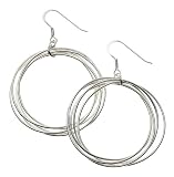 Sterling Silver Large Eternity Earrings