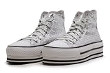 Reneeze W202-1 Women's Super Platform High-Top Fashion Sneakers - Silver