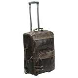Bellino ICON Collection The Crusader 21.5" Distressed Leather Carry On - Brown