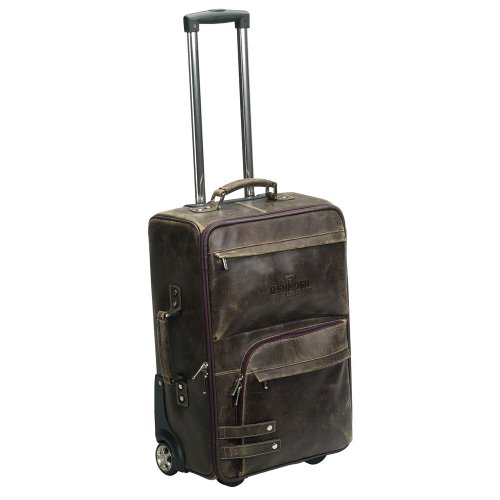 Bellino ICON Collection The Crusader 21.5" Distressed Leather Carry On - Brown