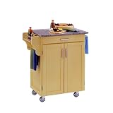 Cart with Granite Top- Butter Yellow