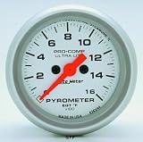 Auto Meter | 4344 2 1/16 Ultra-Lite - Pyrometer Kit - Electric - Full Sweep - 0-1600 Degrees F