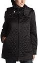 Jones New York Women's Satin Quilt Hooded Jacket