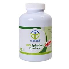 Manako Bio Spirulina Algen Tabs/Presslinge, 1er Pack (2 x 250 g) - Bio